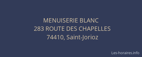MENUISERIE BLANC
