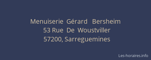 Menuiserie  Gérard   Bersheim
