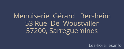 Menuiserie  Gérard   Bersheim