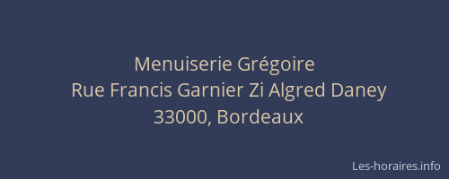 Menuiserie Grégoire