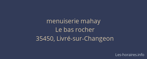 menuiserie mahay