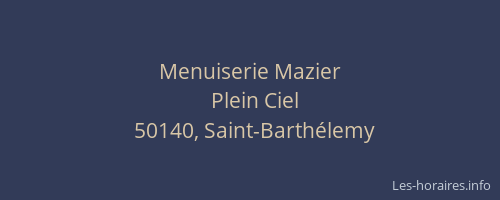 Menuiserie Mazier