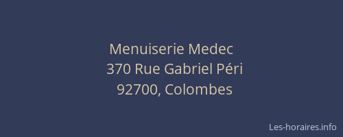 Menuiserie Medec