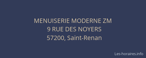 MENUISERIE MODERNE ZM