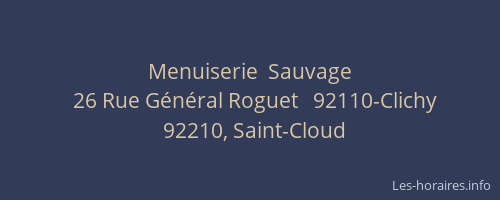 Menuiserie  Sauvage