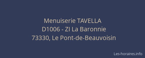 Menuiserie TAVELLA
