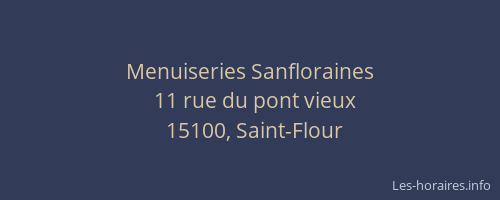 Menuiseries Sanfloraines