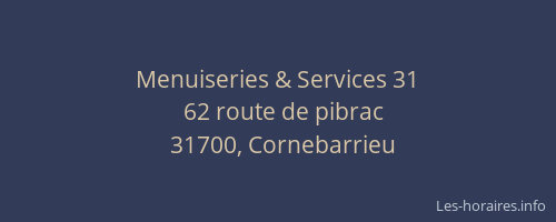 Menuiseries & Services 31