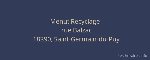 Menut Recyclage