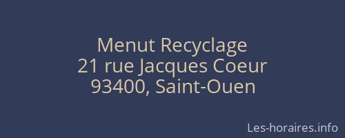 Menut Recyclage