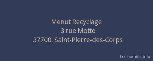 Menut Recyclage