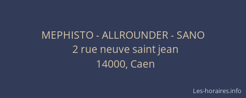 MEPHISTO - ALLROUNDER - SANO