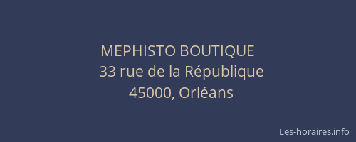 MEPHISTO BOUTIQUE