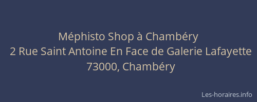 Méphisto Shop à Chambéry