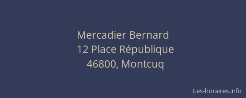 Mercadier Bernard