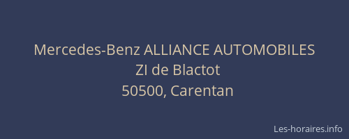 Mercedes-Benz ALLIANCE AUTOMOBILES