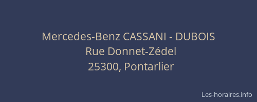 Mercedes-Benz CASSANI - DUBOIS