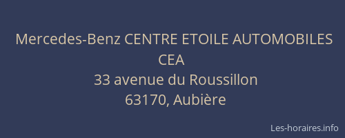 Mercedes-Benz CENTRE ETOILE AUTOMOBILES CEA