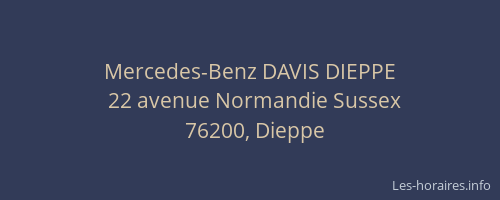 Mercedes-Benz DAVIS DIEPPE
