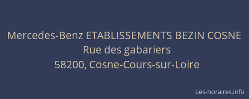 Mercedes-Benz ETABLISSEMENTS BEZIN COSNE