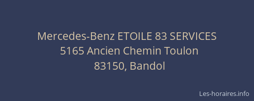 Mercedes-Benz ETOILE 83 SERVICES