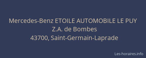 Mercedes-Benz ETOILE AUTOMOBILE LE PUY