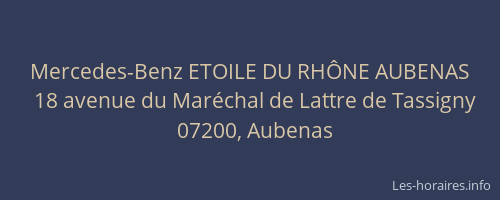Mercedes-Benz ETOILE DU RHÔNE AUBENAS