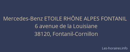 Mercedes-Benz ETOILE RH&Ocirc;NE ALPES FONTANIL