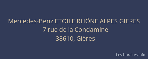 Mercedes-Benz ETOILE RH&Ocirc;NE ALPES GIERES
