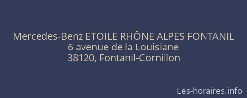 Mercedes-Benz ETOILE RHÔNE ALPES FONTANIL