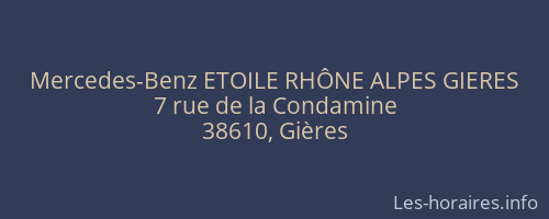 Mercedes-Benz ETOILE RHÔNE ALPES GIERES