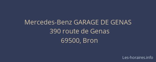 Mercedes-Benz GARAGE DE GENAS
