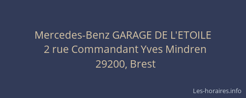 Mercedes-Benz GARAGE DE L'ETOILE