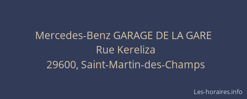 Mercedes-Benz GARAGE DE LA GARE