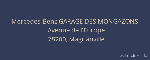 Mercedes-Benz GARAGE DES MONGAZONS