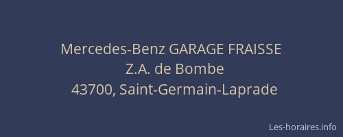 Mercedes-Benz GARAGE FRAISSE