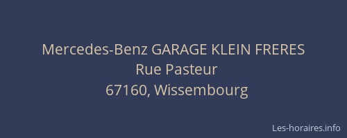 Mercedes-Benz GARAGE KLEIN FRERES