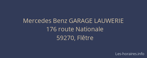Mercedes Benz GARAGE LAUWERIE