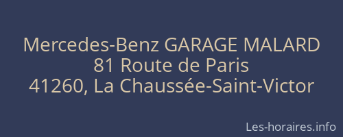 Mercedes-Benz GARAGE MALARD