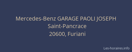 Mercedes-Benz GARAGE PAOLI JOSEPH