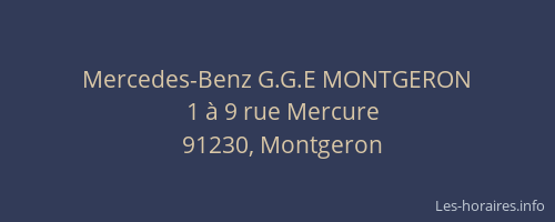 Mercedes-Benz G.G.E MONTGERON