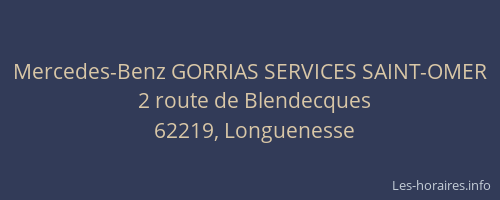 Mercedes-Benz GORRIAS SERVICES SAINT-OMER