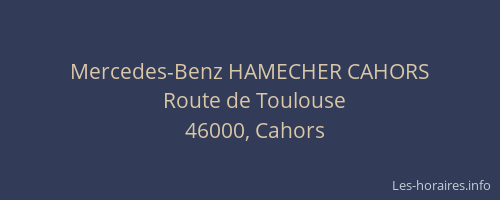 Mercedes-Benz HAMECHER CAHORS