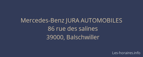 Mercedes-Benz JURA AUTOMOBILES