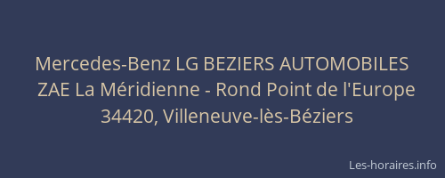 Mercedes-Benz LG BEZIERS AUTOMOBILES
