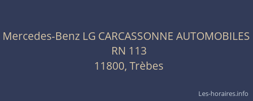 Mercedes-Benz LG CARCASSONNE AUTOMOBILES