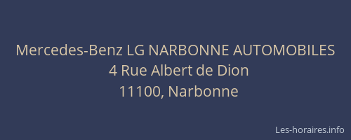 Mercedes-Benz LG NARBONNE AUTOMOBILES