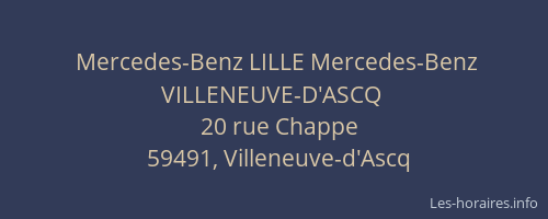 Mercedes-Benz LILLE Mercedes-Benz VILLENEUVE-D'ASCQ
