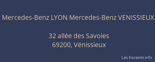 Mercedes-Benz LYON Mercedes-Benz VENISSIEUX