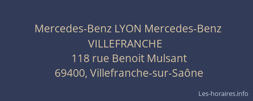 Mercedes-Benz LYON Mercedes-Benz VILLEFRANCHE